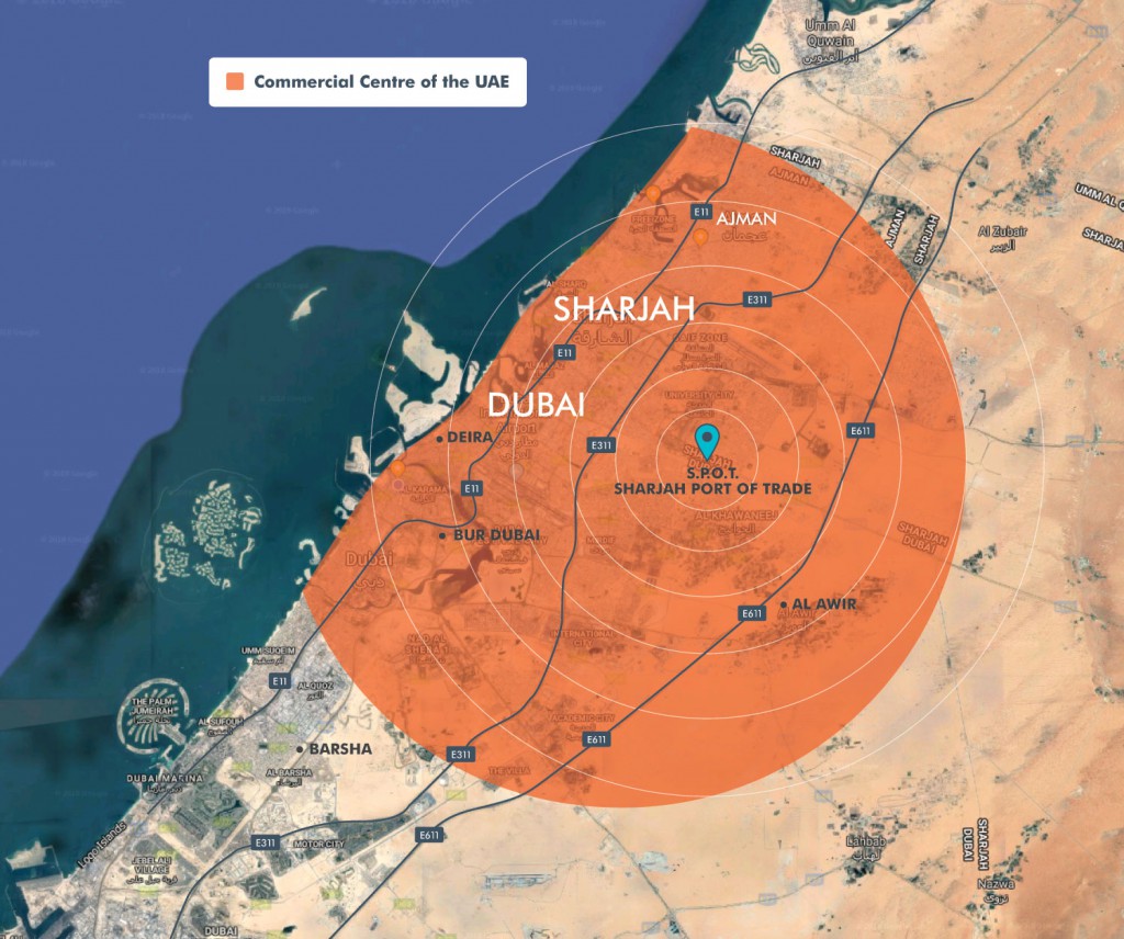 Image Caption: S.P.O.T is geographically positioned at the center of the UAE’s commercial districts 