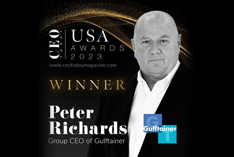 Gulftainer's CEO recognised by CEO Today USA Awards 2023